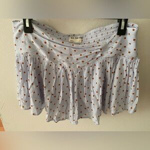 NWT Free People Flirty Gobi Skort in Blue Polka Dot Size M retail $88